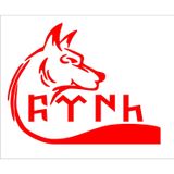 Sticker Usta Göktürkçe Türk Yazı ve Kurt Araba Sticker 00920 Kırmızı 30 x 24 cm
