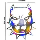 Sticker Usta Hologram Köpek4 Model – Işık Vurunca Renk Değiştirir – Modifiye Dekarasyon Araç% Kask Uyumlu,düz ve Prüszsüz Yüzeyler Için(Meristeed Gri 86 x 100 cm