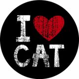 Sticker Usta I Love Cat Kedi Sticker 00274 - 20x20 Cm - Renkli