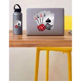 Sticker Usta Iskambil Kağıdı Kare As Poker Zar Araba Oto Motosiklet Sticker 00093 - 25x24 Cm - Renkli