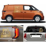 Sticker Usta Kamp Çadır Dağ Orman 4x4 Offroad Adventure Sticker Araba Oto Karavan Etiket 02167 - 20x19 Cm - Altın