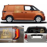 Sticker Usta Kamp Çadır Dağ Orman 4x4 Offroad Adventure Sticker Araba Oto Karavan Etiket 02167 - 60x57 Cm - Altın