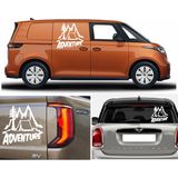 Sticker Usta Kamp Çadır Dağ Orman 4x4 Offroad Adventure Sticker Araba Oto Karavan Etiket 02167 - 80x75 Cm - Beyaz