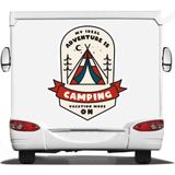 Sticker Usta Kamp Camping Adventure 4x4 Offroad Çadır Vahşi Yaşam Sticker Araba Oto Motosiklet Karavan Etiket 02178 - 25x21 Cm - Renkli