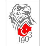 Sticker Usta Kara Kartal Beşiktaş 1903 Sticker 00966 Gri 30 x 21 cm