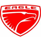 Sticker Usta Kartal Eagle Araba Oto Karavan Motosiklet Sticker 00444 - 20x16 Cm - Kırmızı