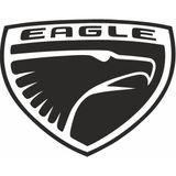 Sticker Usta Kartal Eagle Araba Oto Karavan Motosiklet Sticker 00444 - 50x39 Cm - Siyah