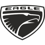 Sticker Usta Kartal Eagle Araba Oto Karavan Motosiklet Sticker 00444 - 99x78 Cm - Siyah