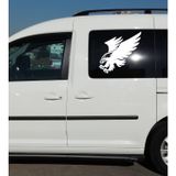 Sticker Usta Kartal Karakartal Beşiktaş Şahin Sticker Araba 02149 Beyaz 15x15 Cm