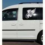Sticker Usta Kartal Karakartal Beşiktaş Şahin Sticker Araba Oto Motosiklet Karavan Etiket 02149 - 100x100 Cm - Krom
