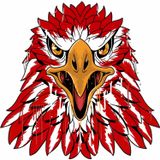 Sticker Usta Kartal Kırmızı Beyaz Sticker Araba 00944 Renkli 80x79 Cm 35 x 35 cm stickerusta42ce99a2-ae3-35x35