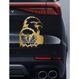 Sticker Usta Kartal Şahin Silüet Sticker 00630 Altın 15x12 Cm