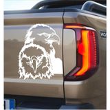 Sticker Usta Kartal Şahin Silüet Sticker 00630 Beyaz 30x24 Cm