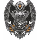 Sticker Usta Kartal - V Motor - Karakartal Sticker 00249 Renkli 50x41 Cm