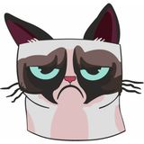 Sticker Usta Kedi Üzgün Kedi Araba Oto Motosiklet Karavan Sticker 00460 - 99x95 Cm - Renkli