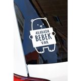 Sticker Usta Kesim Anahtarı Arabada Bebek Var Araba Sticker Beyaz 28 x 40 cm