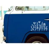 Sticker Usta Kır Çiçekleri Sticker - -00304 Beyaz 50x31 Cm 100 x 62 cm stickerusta0f7bf0bb-c8d-100x62