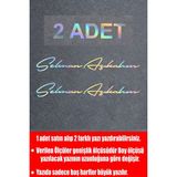 Sticker Usta Kişiye Özel 2 Adet Hologramlı Isim Soyisim Yazı Sticker El Yazısı Isim Oto Araba Motosiklet Karavan Sticker Q35 - 15 Cm