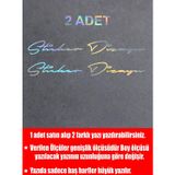 Sticker Usta Kişiye Özel 2 Adet Isim Soyisim Yazı Oto Araba Motosiklet Karavan Sticker 00028 Çok Renkli 15 Cm