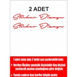 Sticker Usta Kişiye Özel 2 Adet Isim Soyisim Yazı Oto Araba Motosiklet Karavan Sticker 00028 Kırmızı 90 Cm