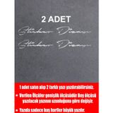 Sticker Usta Kişiye Özel 2 Adet Isim Soyisim Yazı Oto Araba Motosiklet Karavan Sticker 00028 Krom 60 Cm