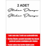 Sticker Usta Kişiye Özel 2 Adet Isim Soyisim Yazı Oto Araba Motosiklet Karavan Sticker 00028 Siyah 40 Cm
