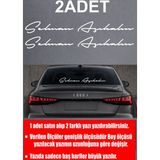 Sticker Usta Kişiye Özel 2 Adet Isim Sticker El Yazısı Isim Oto Araba Motosiklet Sticker Q35 - 15 Cm - Beyaz