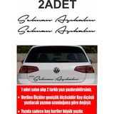 Sticker Usta Kişiye Özel 2 Adet Isim Sticker El Yazısı Isim Oto Araba Motosiklet Sticker Q35 - 20 Cm - Siyah