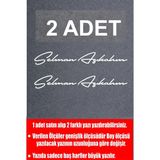 Sticker Usta Kişiye Özel 2 Adet Isim Sticker El Yazısı Isim Oto Araba Motosiklet Sticker Q35 - 30 Cm - Beyaz
