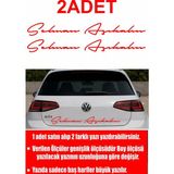 Sticker Usta Kişiye Özel 2 Adet Isim Sticker El Yazısı Isim Oto Araba Motosiklet Sticker Q35 - 30 Cm - Kırmızı