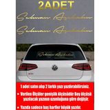 Sticker Usta Kişiye Özel 2 Adet Isim Sticker El Yazısı Isim Oto Araba Motosiklet Sticker Q35 - 40 Cm - Altın