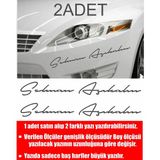 Sticker Usta Kişiye Özel 2 Adet Isim Sticker El Yazısı Isim Oto Araba Motosiklet Sticker Q35 - 40 Cm - Gri