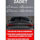 Sticker Usta Kişiye Özel 2 Adet Isim Sticker El Yazısı Isim Oto Araba Motosiklet Sticker Q35 - 99 Cm - Beyaz