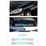 Sticker Usta Kişiye Özel Instagram Hologram Motosiklet Oto Sticker Etiket 2 Ad Q45 - 25 Cm - Çok Renkli
