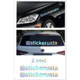 Sticker Usta Kişiye Özel Instagram Hologram Motosiklet Oto Sticker Etiket 2 Ad Q45 - 60 Cm - Çok Renkli