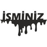Sticker Usta Kişiye Özel Kan Damlayan Isim Yazı Sticker 00609 Renkli 25 x 13 cm