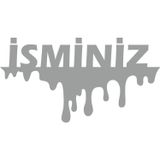 Sticker Usta Kişiye Özel Kan Damlayan Isim Yazı Sticker 00609 Renkli 35 x 18 cm