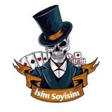 Sticker Usta Kişiye Özel Kurukafa Iskanbil Kağıdı Kumar Araba Oto Motosiklet Sticker 00092 - 40x35 Cm - Renkli