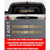 Sticker Usta Kişiye Özel Sticker (2ADET - Isim Soyisim Altın 12 Cm