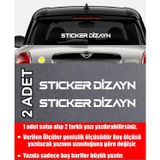 Sticker Usta Kişiye Özel Sticker (2ADET - Isim Soyisim Beyaz 15 Cm