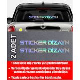 Sticker Usta Kişiye Özel Sticker (2ADET - Isim Soyisim Çok Renkli 12 Cm
