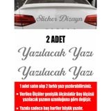 Sticker Usta Kişiye Özel Yazı - 2 Adet Isim Soyisim - Araba - Oto - Araç -Motosiklet - 00097 Gri 20 Cm