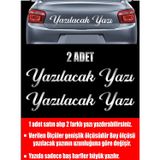 Sticker Usta Kişiye Özel Yazı - 2 Adet Isim Soyisim - Araba - Oto - Araç -Motosiklet - 00097 Krom 40 Cm