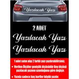 Sticker Usta Kişiye Özel Yazı - 2 Adet Isim Soyisim - Araba - Oto - Araç -Motosiklet - Karavan Sticker Etiket 00097 Krom 80 Cm