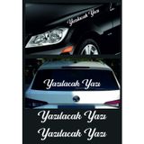 Sticker Usta Kişiye Özel Yazı 2 Adet Isim Soyisim Araba Oto Motosiklet Sticker 00097 - 25 Cm - Beyaz
