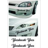 Sticker Usta Kişiye Özel Yazı 2 Adet Isim Soyisim Araba Oto Motosiklet Sticker 00097 - 25 Cm - Siyah