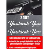 Sticker Usta Kişiye Özel Yazı 2 Adet Isim Soyisim Araba Oto Motosiklet Sticker 00097 - 30 Cm - Beyaz