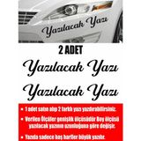 Sticker Usta Kişiye Özel Yazı 2 Adet Isim Soyisim Araba Oto Motosiklet Sticker 00097 - 30 Cm - Siyah