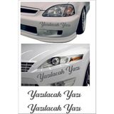 Sticker Usta Kişiye Özel Yazı 2 Adet Isim Soyisim Araba Oto Motosiklet Sticker 00097 - 50 Cm - Gri