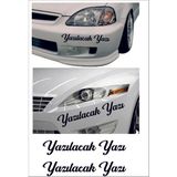 Sticker Usta Kişiye Özel Yazı 2 Adet Isim Soyisim Araba Oto Motosiklet Sticker 00097 - 50 Cm - Siyah